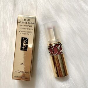 YSL Rouge Volupte Shine Lipstick in Shade #80 Full Size NIB